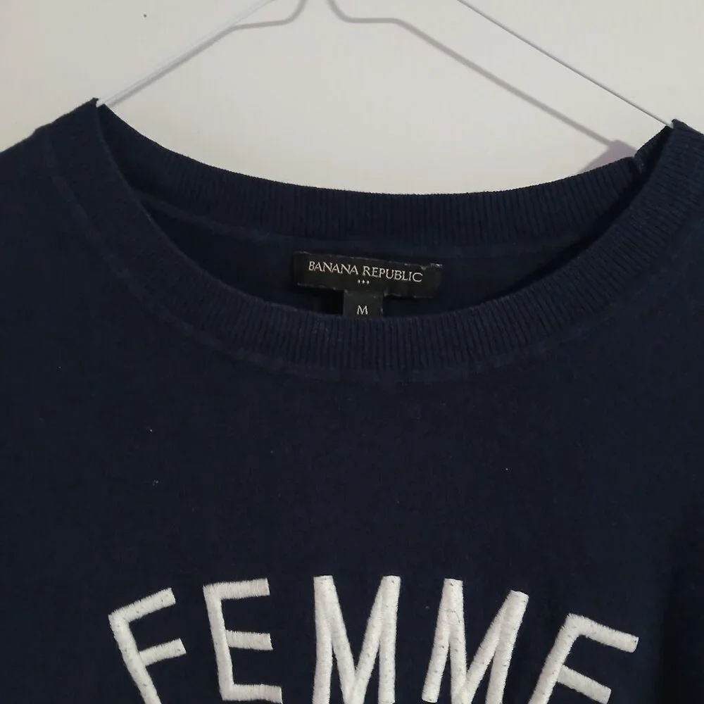 Banana Republic Factory Women's Crew Neck Long Sleeve Femme Sweater SZ M GUC - Picture 3 of 9